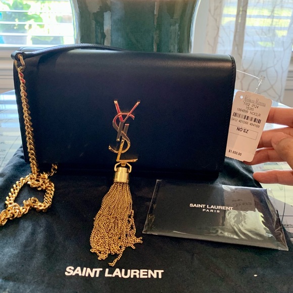 Saint Laurent Kate Tassel Chain Wallet - Picture 2 of 12